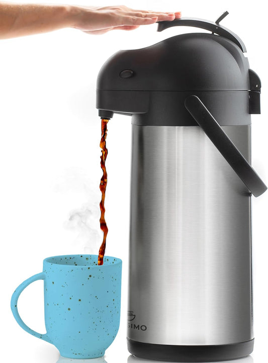 Coffee Carafe with Pump 102Oz/3L - Hot Drink Dispenser